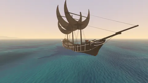The Ark and her crescent sails