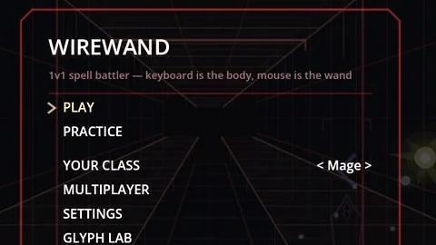 Wirewand main menu
